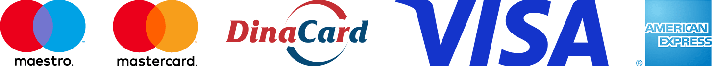 Platne kartice koje prihvatamo - Maestro, MasterCard, DinaCard, Visa, AmericanExpress